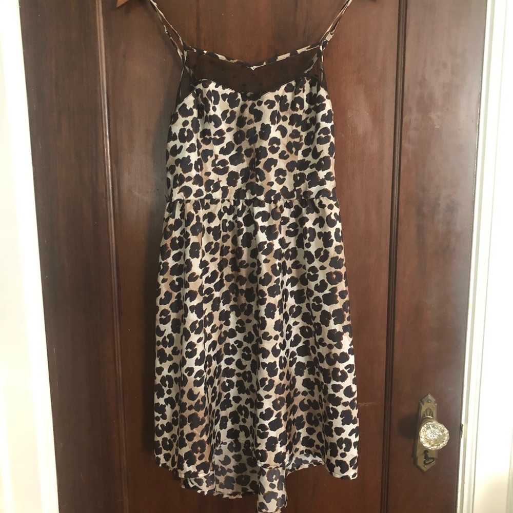 Slip dress | leopard print